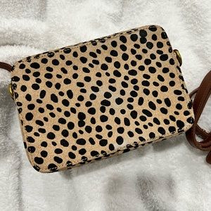 Madewell Transport Camera bag in dotted calf hair edition